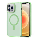 Til iPhone 12 / 12 Pro Kompatibel med MagSafe Gennemsigtigt mat PC+TPU-etui Hudvenligt telefoncover