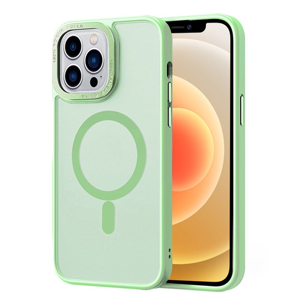 Til iPhone 12 / 12 Pro Kompatibel med MagSafe Gennemsigtigt mat PC+TPU-etui Hudvenligt telefoncover