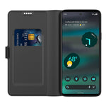 For Google Pixel 8 Pro Card Holder Phone Case PU Leather + TPU Phone Stand Cover