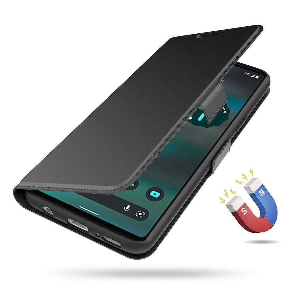 For Google Pixel 8 Pro Card Holder Phone Case PU Leather + TPU Phone Stand Cover