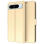 For Google Pixel 8 Pro Card Holder Phone Case PU Leather + TPU Phone Stand Cover