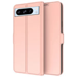 For Google Pixel 8 Pro Card Holder Phone Case PU Leather + TPU Phone Stand Cover