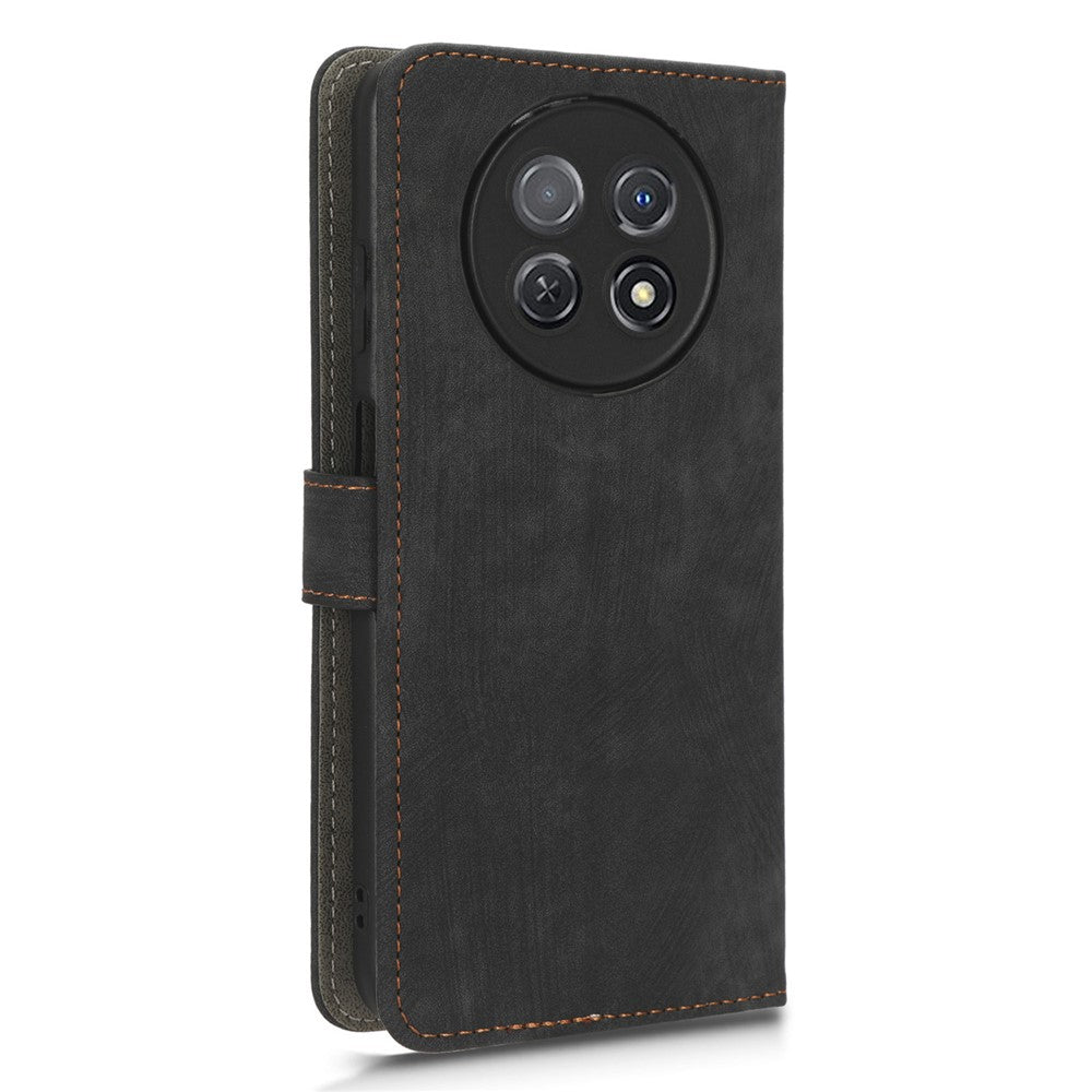 For Huawei nova Y91 4G / Enjoy 60X Drop Proof Cover RFID Blocking Wallet Stand PU Leather Case with Strap