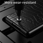For Samsung Galaxy Z Fold5 5G Crocodile Texture Folding Phone Case PU Leather Coated PC Cover