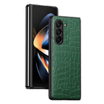 For Samsung Galaxy Z Fold5 5G Crocodile Texture Folding Phone Case PU Leather Coated PC Cover
