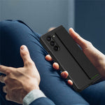 Wrist Strap Phone Case for Samsung Galaxy Z Fold5 5G , Anti-Scratch Rubberized PC Phone Cover