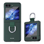 Samsung Galaxy Z Flip5 5G hårt PC-mobilskal band metallring hållare reptåligt mobilskal