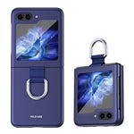 Samsung Galaxy Z Flip5 5G hårt PC-mobilskal band metallring hållare reptåligt mobilskal