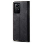For Xiaomi Redmi Note 12S 4G Jeans Cloth Texture Phone Case PU Leather Stand Flip Wallet Cover