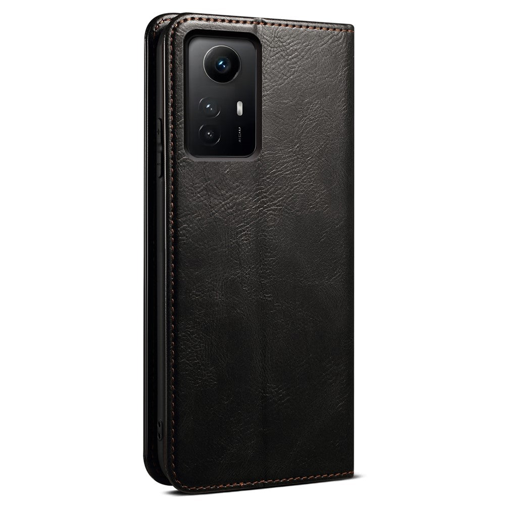 For Xiaomi Redmi Note 12S 4G Wallet Leather Case Waxy Crazy Horse Texture Stand Phone Cover