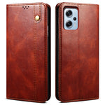 Läderfodral för Xiaomi Redmi Note 11T Pro 5G / Note 11T Pro+ 5G / K50i 5G / Note 12T Pro 5G / Poco X4 GT 5G, vaxartad Crazy Horse-textur, stativ, vikbart plånboksfodral