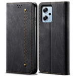 Plånboksfodral för Xiaomi Redmi Note 11T Pro 5G / Note 11T Pro+ 5G / K50i 5G / Note 12T Pro 5G / Poco X4 GT 5G, PU-läder med jeanstyg och textur, stativfodral