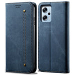 Plånboksfodral för Xiaomi Redmi Note 11T Pro 5G / Note 11T Pro+ 5G / K50i 5G / Note 12T Pro 5G / Poco X4 GT 5G, PU-läder med jeanstyg och textur, stativfodral