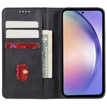 For Samsung Galaxy A22 5G (EU Version) TPU+PU Leather Case Calf Texture Wallet Anti-drop Phone Stand Cover