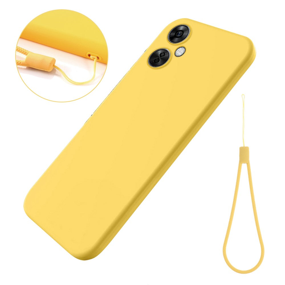 OnePlus Nord N30 5G / CE 3 Lite 5G Skyddsskal Mjukt Fodrad Flytande Silikon mobilskal med Rem