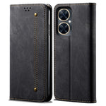 For Huawei nova 11i / Maimang 20 / Enjoy 60 Pro PU Leather Case Stand Wallet Jeans Cloth Texture Phone Cover
