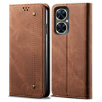 For Huawei nova 11i / Maimang 20 / Enjoy 60 Pro PU Leather Case Stand Wallet Jeans Cloth Texture Phone Cover