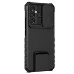 For Samsung Galaxy A34 5G Kickstand Phone Case PC + TPU Phone Protector with Slide Camera Cover
