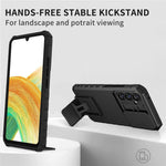 For Samsung Galaxy A34 5G Kickstand Phone Case PC + TPU Phone Protector with Slide Camera Cover