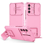 For Samsung Galaxy A34 5G Kickstand Phone Case PC + TPU Phone Protector with Slide Camera Cover