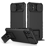 Støttefodsetui til Samsung Galaxy A04 4G (164,4 x 76,3 x 9,1 mm) PC + TPU telefonbeskytter med kameradæksel