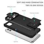 Støttefodsetui til Samsung Galaxy A04 4G (164,4 x 76,3 x 9,1 mm) PC + TPU telefonbeskytter med kameradæksel