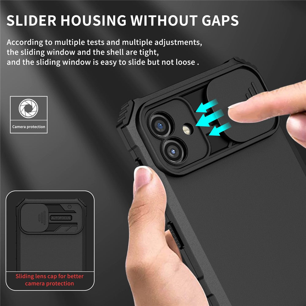 Støttefodsetui til Samsung Galaxy A04 4G (164,4 x 76,3 x 9,1 mm) PC + TPU telefonbeskytter med kameradæksel