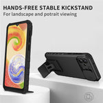 Støttefodsetui til Samsung Galaxy A04 4G (164,4 x 76,3 x 9,1 mm) PC + TPU telefonbeskytter med kameradæksel