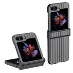 Til Samsung Galaxy Z Flip5 5G Stødsikkert Cover Stribet Design Telefoncover Anti-Fald Hårdt PC Cover