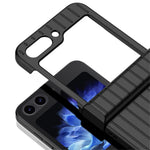 Til Samsung Galaxy Z Flip5 5G Stødsikkert Cover Stribet Design Telefoncover Anti-Fald Hårdt PC Cover
