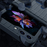 Til Samsung Galaxy Z Flip5 5G Stødsikkert Cover Stribet Design Telefoncover Anti-Fald Hårdt PC Cover