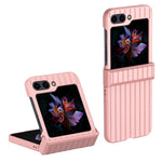 Til Samsung Galaxy Z Flip5 5G Stødsikkert Cover Stribet Design Telefoncover Anti-Fald Hårdt PC Cover