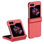 Til Samsung Galaxy Z Flip5 5G Stødsikkert Cover Stribet Design Telefoncover Anti-Fald Hårdt PC Cover