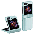 Til Samsung Galaxy Z Flip5 5G Stødsikkert Cover Stribet Design Telefoncover Anti-Fald Hårdt PC Cover