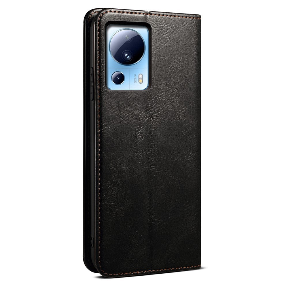For Xiaomi 13 Lite / Civi 2 5G PU Leather Phone Wallet Case Waxy Crazy Horse Texture Stand Cover