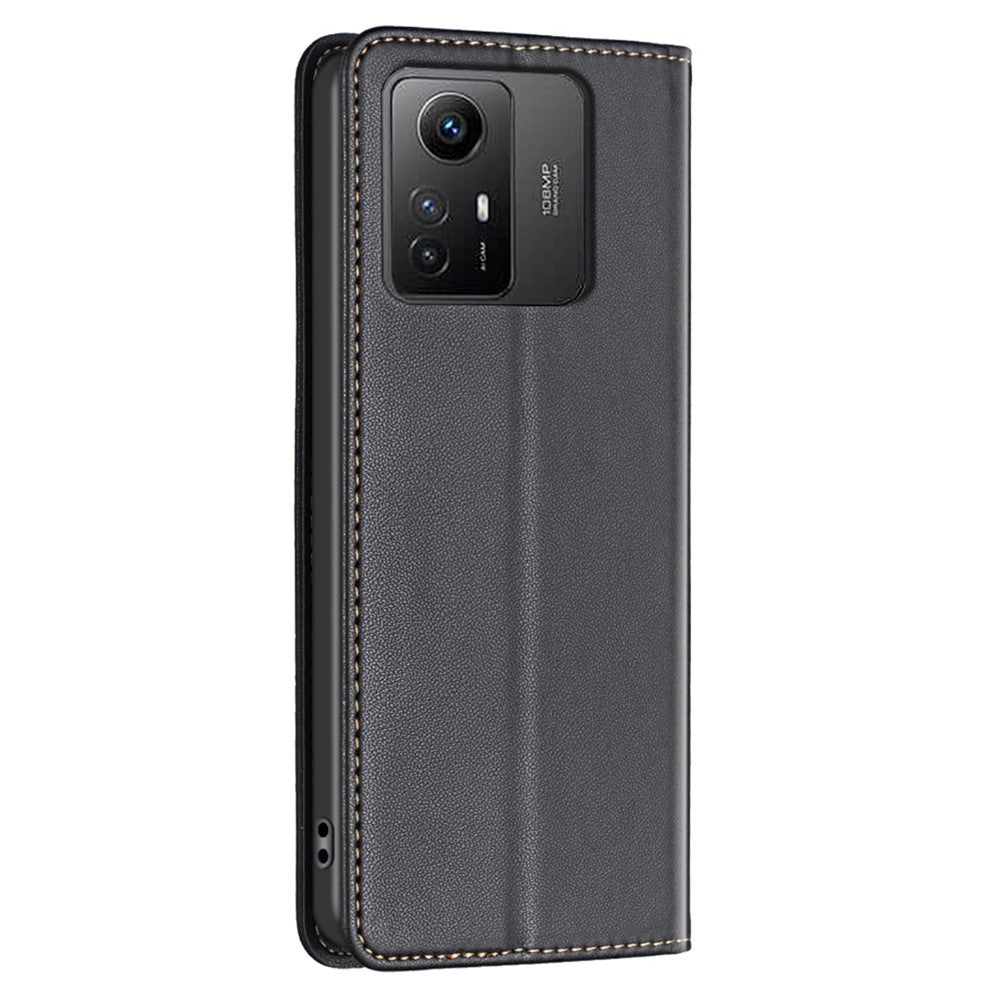 BINFEN COLOR BF18 Skyddsskal till Xiaomi Redmi Note 12S 4G mobilskal Läderfodral med Korthållare