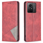 For Xiaomi Redmi Note 12S 4G Splicing Style Phone Case Imprinted Line Stand Card Holder Leather Cover