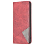 For Xiaomi Redmi Note 12S 4G Splicing Style Phone Case Imprinted Line Stand Card Holder Leather Cover
