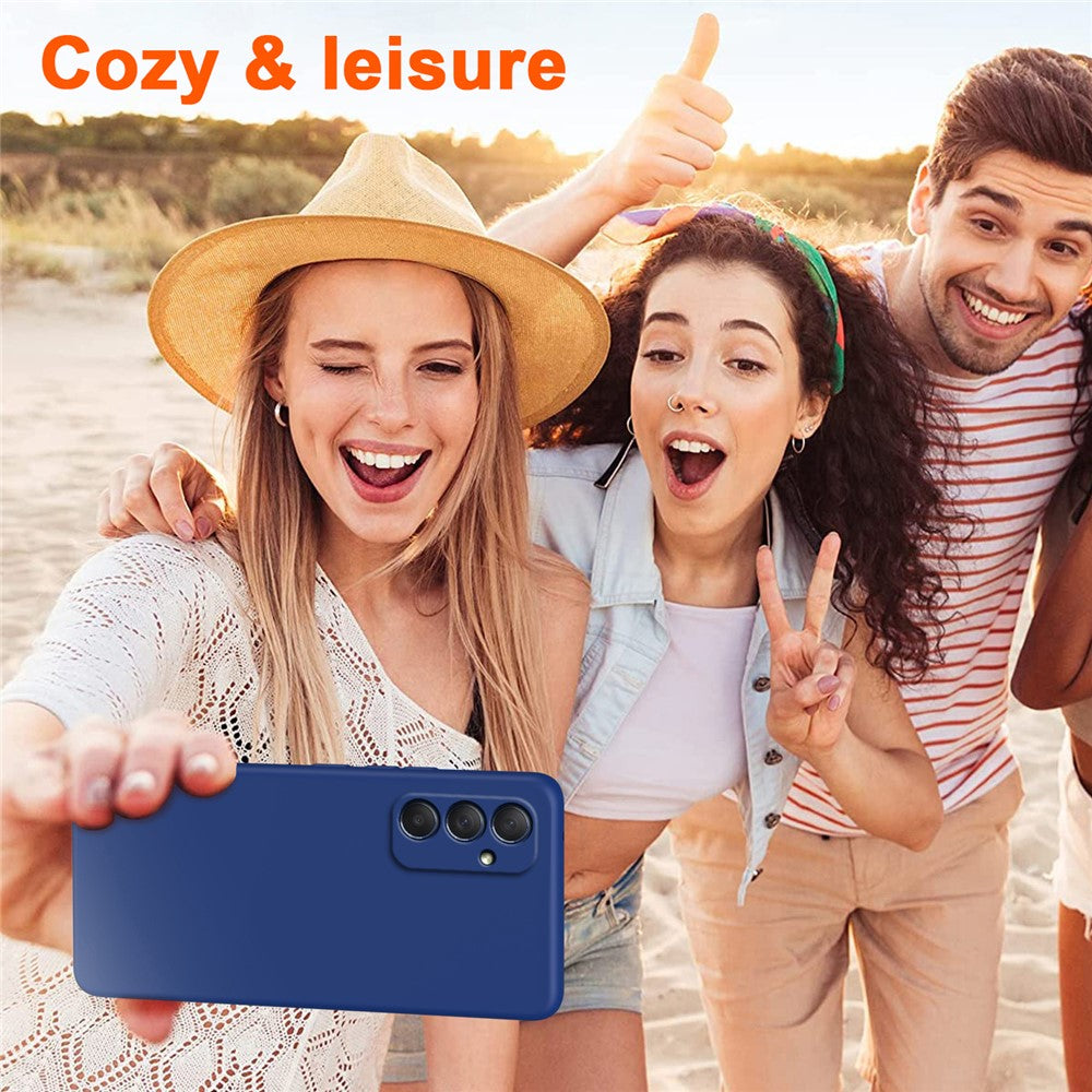 For Samsung Galaxy M54 5G / F54 5G 2.2mm Rubberized Phone Case Fiber Lining Protective TPU Phone Cover