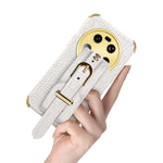 For Xiaomi 13 Ultra Electroplating Phone Case PU Leather Coated TPU Cover with Wristband Kickstand
