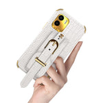 For Xiaomi Redmi A1 4G / A2 4G Wristband Kickstand PU Leather Coated TPU Case Electroplating Phone Cover