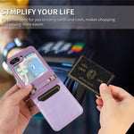 Til Samsung Galaxy Z Flip5 5G PU Læder PC Telefoncover Anti-fald Beskyttelsescover med Skulderrem