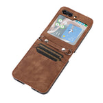 Til Samsung Galaxy Z Flip5 5G Skin Touch telefoncover Stødsikkert PU læder PC telefoncover med skulderrem