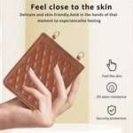 Grid-præget PU-læder PC-cover til Samsung Galaxy Z Flip5 5G Beskyttende telefonetui med skulderrem