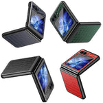 Telefoncover med krokodilletekstur til Samsung Galaxy Z Flip5 5G PU-læder Hårdt PC-telefoncover