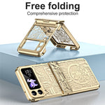 Mechanical Legend Series for Samsung Galaxy Z Flip4 5G Protective Phone Case Hard PC Electroplating Cover