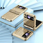 Mechanical Legend Series for Samsung Galaxy Z Flip4 5G Protective Phone Case Hard PC Electroplating Cover