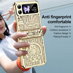 Mechanical Legend Series for Samsung Galaxy Z Flip4 5G Protective Phone Case Hard PC Electroplating Cover