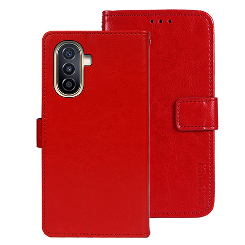 IDEWEI For Huawei nova Y71 4G / Y70 Plus 4G / Y70 4G Cell Phone Shell Wallet Crazy Horse Texture Stand Leather Phone Cover