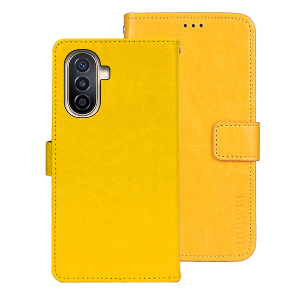 IDEWEI For Huawei nova Y71 4G / Y70 Plus 4G / Y70 4G Cell Phone Shell Wallet Crazy Horse Texture Stand Leather Phone Cover